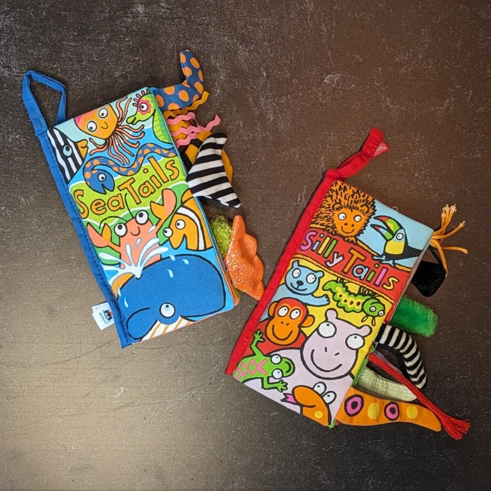 Jellcat Crinkle Books Silly Tails, Sea Tails